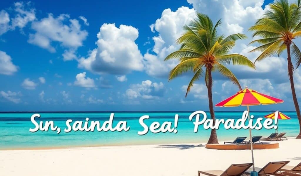 Cancun Beach Captions