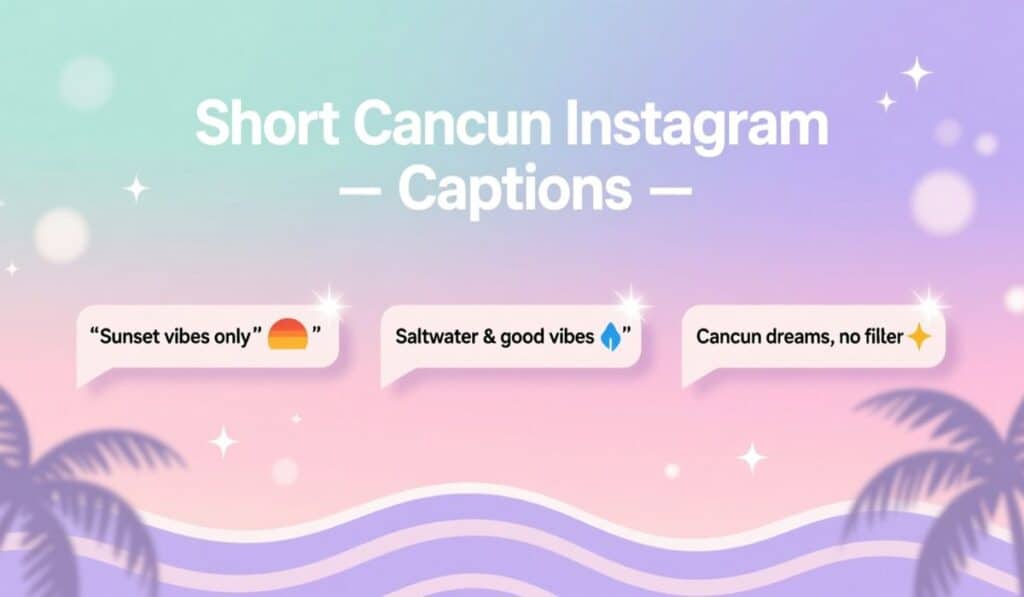 Short Cancun Instagram Captions