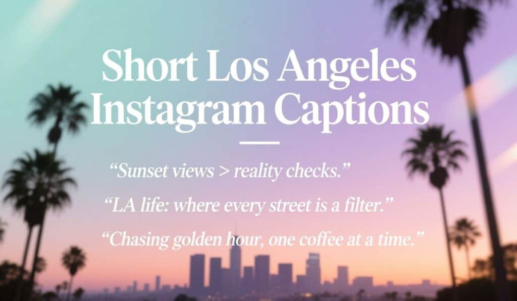 Short Los Angeles Instagram Captions