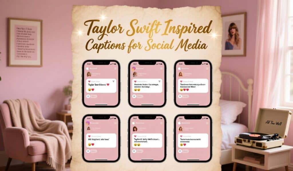 Taylor Swift Inspired Captions for Social Media