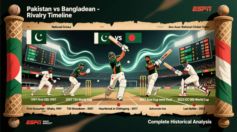 Bangladesh vs Pakistan Cricket History & Timeline – Detailed Match-by-Match Analysis