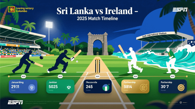 Sri Lanka vs Ireland Cricket Timeline 2025 – Complete History, Stats & Key Matches