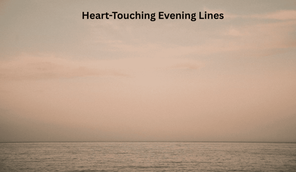 Heart-Touching Evening Lines